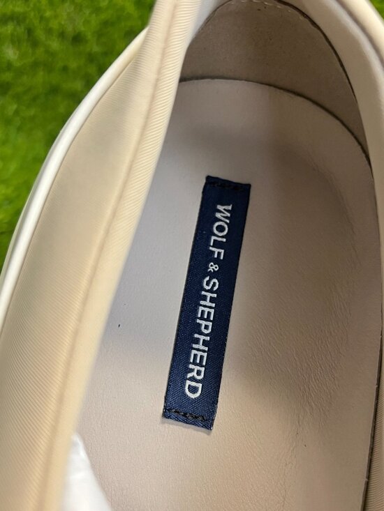 Wolf & Shepherd Cruise Tre Mens Size 12 White Beige Classic Casual Slip-On Shoes